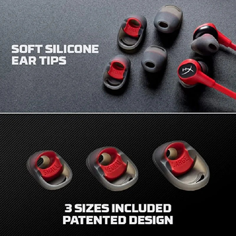 Headset para jogos HyperX com microfone, Cloud Earbuds II, fio imersivo, áudio no jogo, fone de ouvido intra-auricular