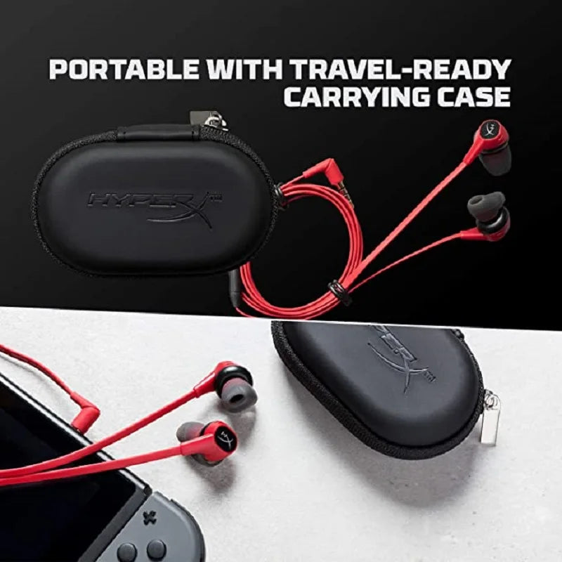 Headset para jogos HyperX com microfone, Cloud Earbuds II, fio imersivo, áudio no jogo, fone de ouvido intra-auricular