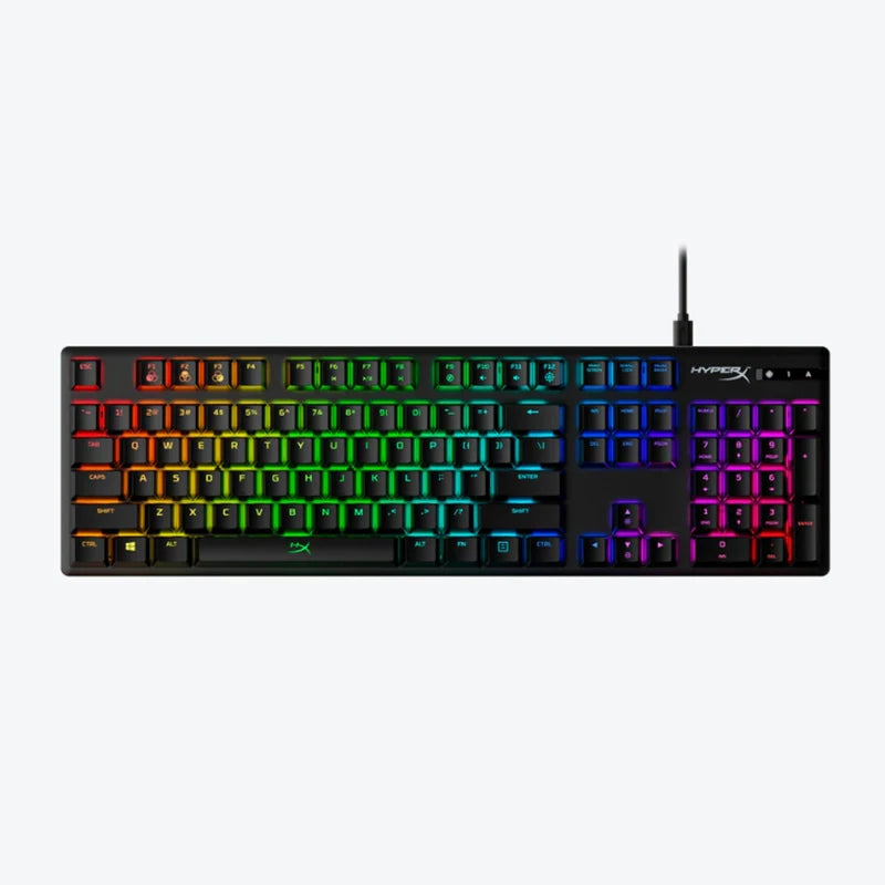 HyperX Alloy Mechanical Gaming Keyboard, Original, Vermelho-Linear, Blue-Clicky, Aqua RGB Backlighting, PC Gamer