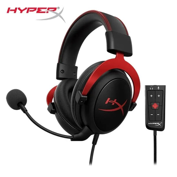 HyperX Cloud 2 Gaming Wire Headset com HiFi 7.1, som surround, microfone Gaming Headphone para PC, PS4, original
