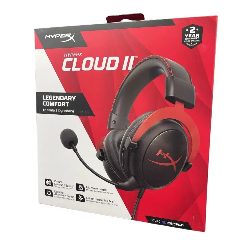 HyperX Cloud 2 Gaming Wire Headset com HiFi 7.1, som surround, microfone Gaming Headphone para PC, PS4, original