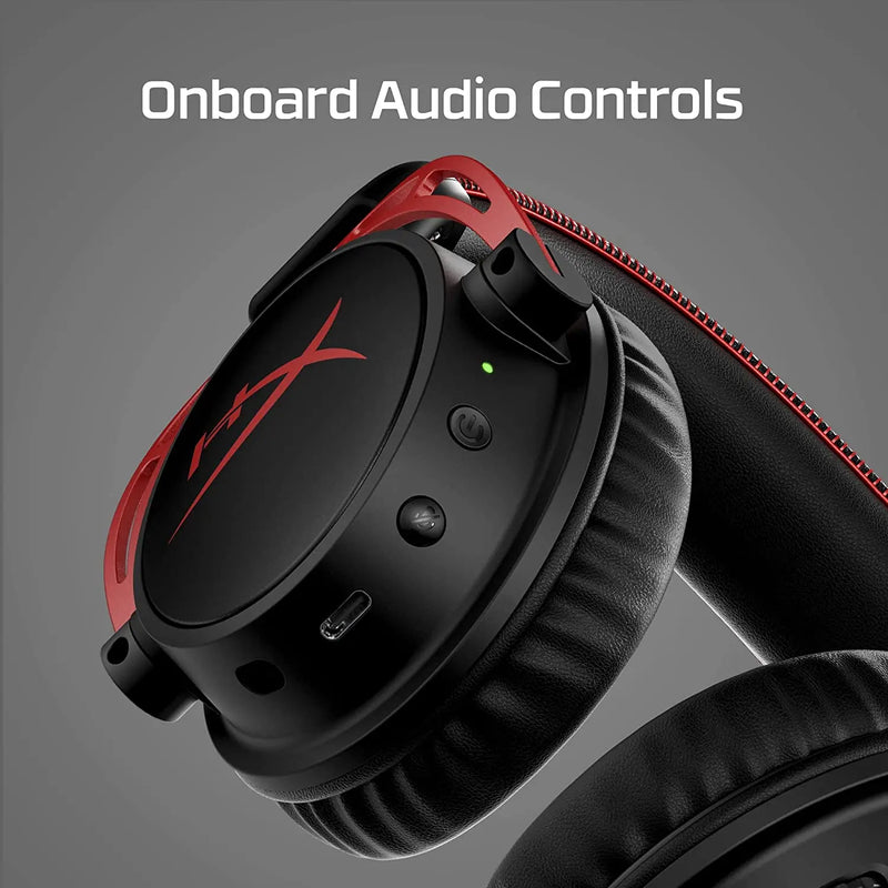 HyperX-Cloud Alpha Wireless Gaming Headset, Drivers de Câmara Dupla, Microfone com Cancelamento de Ruído, Gaming Headset, DTS Headphone, Áudio, 300 horas de duração da bateria