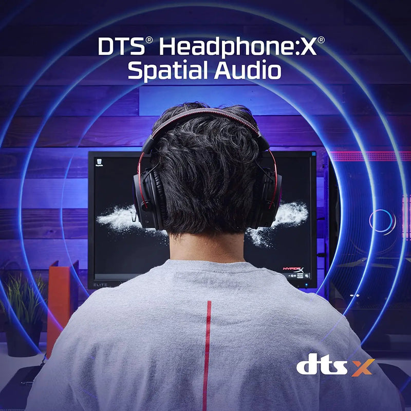HyperX-Cloud Alpha Wireless Gaming Headset, Drivers de Câmara Dupla, Microfone com Cancelamento de Ruído, Gaming Headset, DTS Headphone, Áudio, 300 horas de duração da bateria