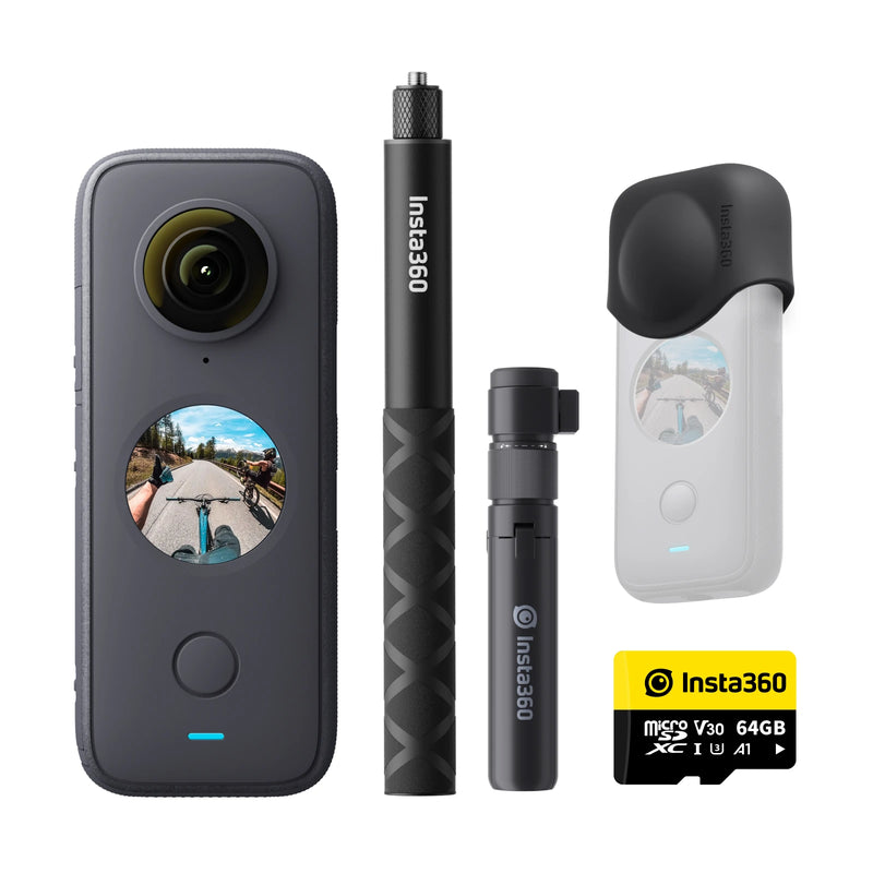 Insta360-ONE X2 Câmera de ação impermeável, estabilização, tela sensível ao toque, edição AI, transmissão ao vivo