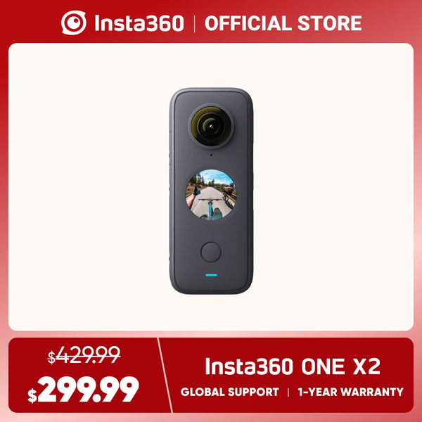 Insta360-ONE X2 Câmera de ação impermeável, estabilização, tela sensível ao toque, edição AI, transmissão ao vivo