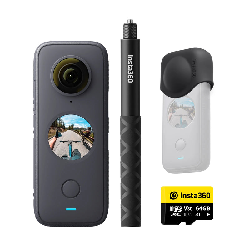 Insta360-ONE X2 Câmera de ação impermeável, estabilização, tela sensível ao toque, edição AI, transmissão ao vivo