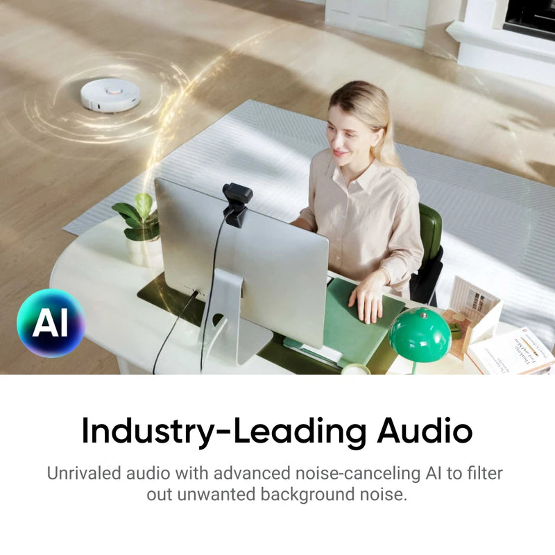 Insta360 link 2 & 2c-ptz 4k ai rastreamento webcam para transmissão on-line ensino câmera de vídeo pc mac 1/2 "sensor cancelamento de ruído