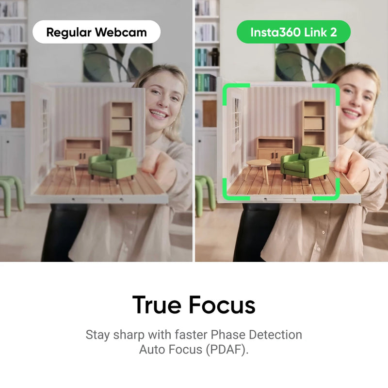 Insta360 link 2 & 2c-ptz 4k ai rastreamento webcam para transmissão on-line ensino câmera de vídeo pc mac 1/2 "sensor cancelamento de ruído