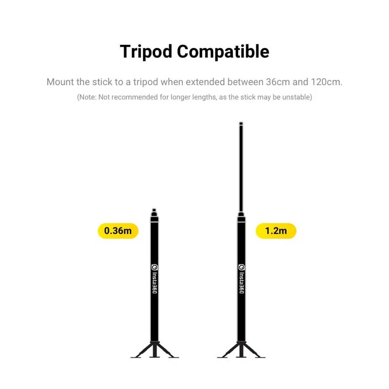 Insta360 nova versão 3m ultra-longa edição prolongada fibra de carbono selfie vara acessórios para insta 360 um x2/um r/um x