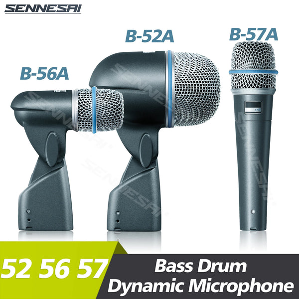 Instrumento de microfone BETA52A Bateria Kick Mic, Big Bass, Metal, 56A, 57A, dinâmico, Snare Kick Mic,Kick-Out, alta qualidade