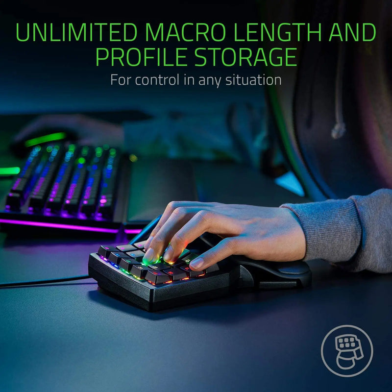 Interruptor de Teclado Razer Tartarus Pro Gaming, Chave Analógica Óptica, 32 Teclas Programáveis, Chroma Personalizável, Iluminação RGB