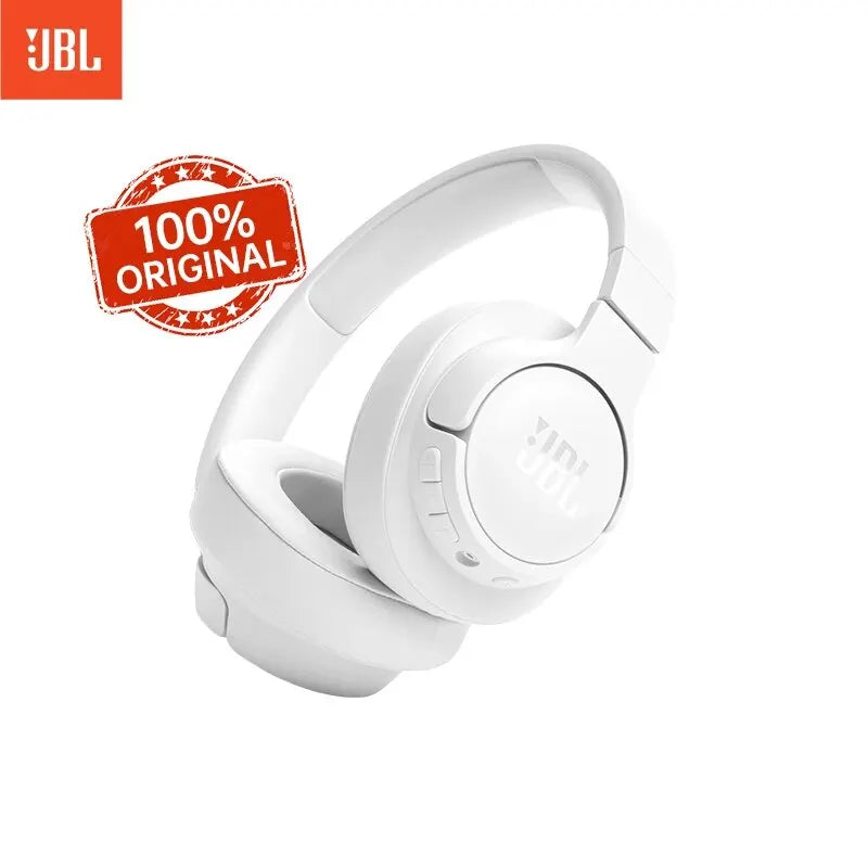 JBL-TUNE 720BT Fones de ouvido sem fio com efeitos sonoros de baixa frequência pura, Bluetooth 5.3, chamadas mãos livres, 100% Original
