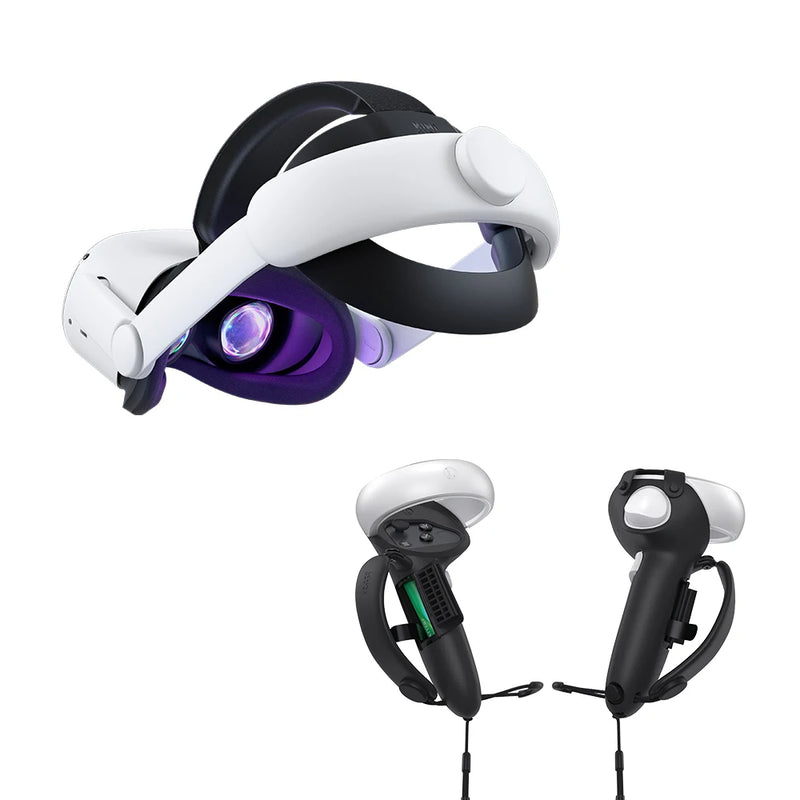 KIWI design Para Oculus Quest 2 Elite Cinta Cabeça Ajustável Aumento Apoio Melhorar o Conforto-virtual Para Acessórios VR Quest 2 Oculos VR óculos VR Quest 2 Strap óculos Quest 2