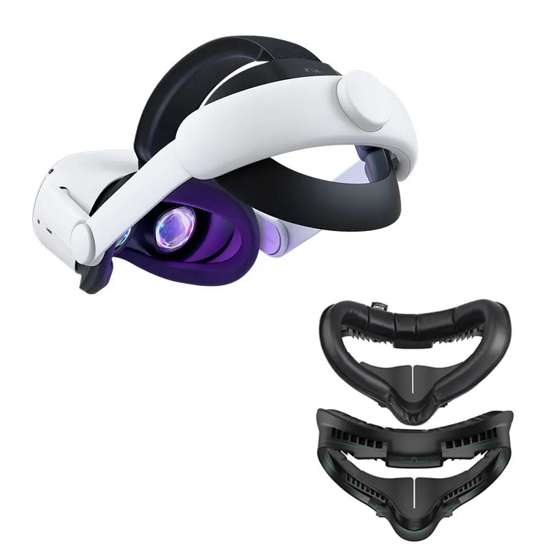 KIWI design Para Oculus Quest 2 Elite Cinta Cabeça Ajustável Aumento Apoio Melhorar o Conforto-virtual Para Acessórios VR Quest 2 Oculos VR óculos VR Quest 2 Strap óculos Quest 2