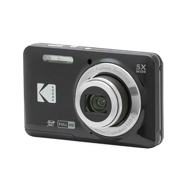 KODAK-PIXPRO FZ55-RD Câmera Digital, 16MP, Zoom Óptico 5X, Grande Angular de 28mm, 1080P Full HD Video, 2.7 "LCD, Câmera Vlogging