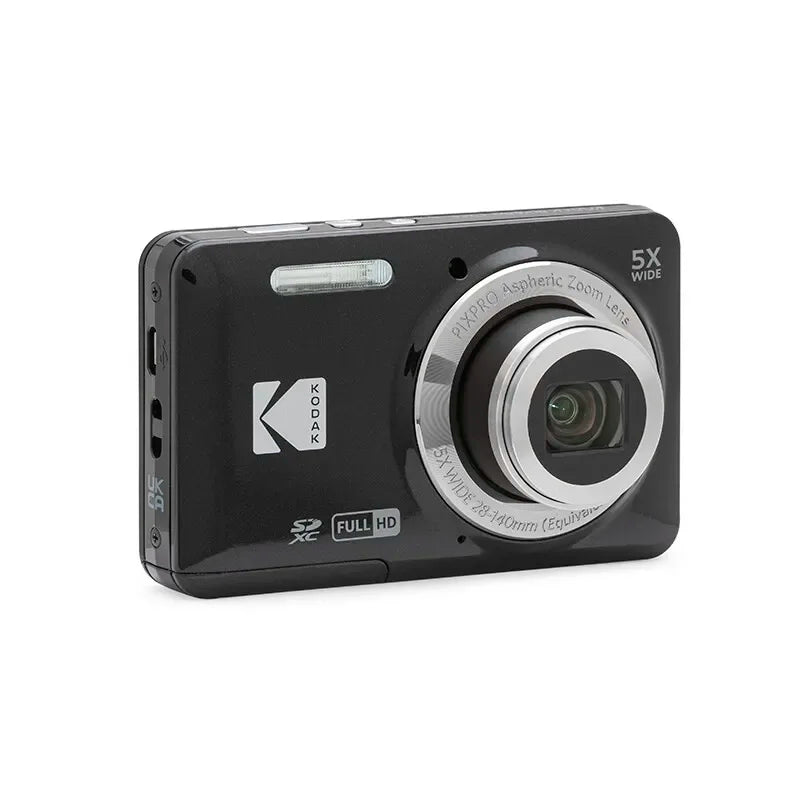 KODAK-PIXPRO FZ55-RD Câmera Digital, 16MP, Zoom Óptico 5X, Grande Angular de 28mm, 1080P Full HD Video, 2.7 "LCD, Câmera Vlogging