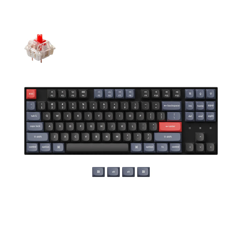 Keychron-K8 Pro teclado mecânico sem fio, totalmente montado, Hot-Swappable, Gateron G Pro Switch, QMK VIA