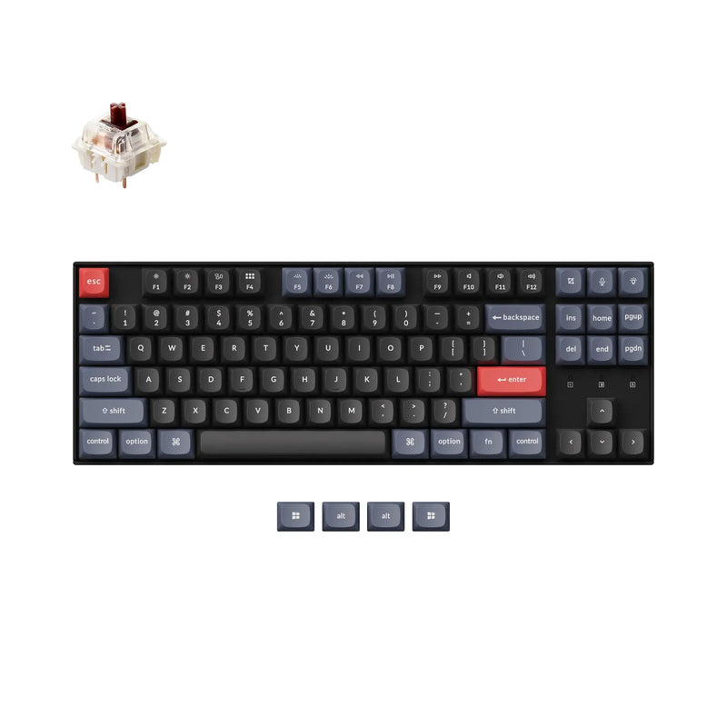 Keychron-K8 Pro teclado mecânico sem fio, totalmente montado, Hot-Swappable, Gateron G Pro Switch, QMK VIA