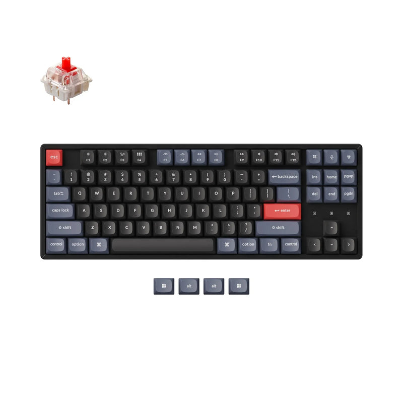 Keychron-K8 Pro teclado mecânico sem fio, totalmente montado, Hot-Swappable, Gateron G Pro Switch, QMK VIA