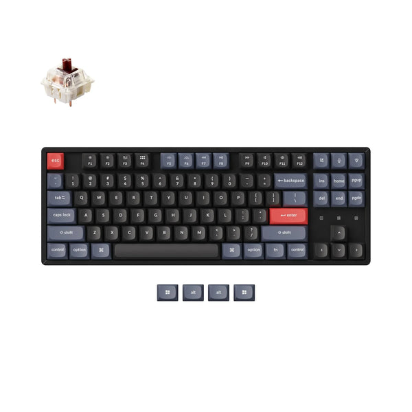 Keychron-K8 Pro teclado mecânico sem fio, totalmente montado, Hot-Swappable, Gateron G Pro Switch, QMK VIA