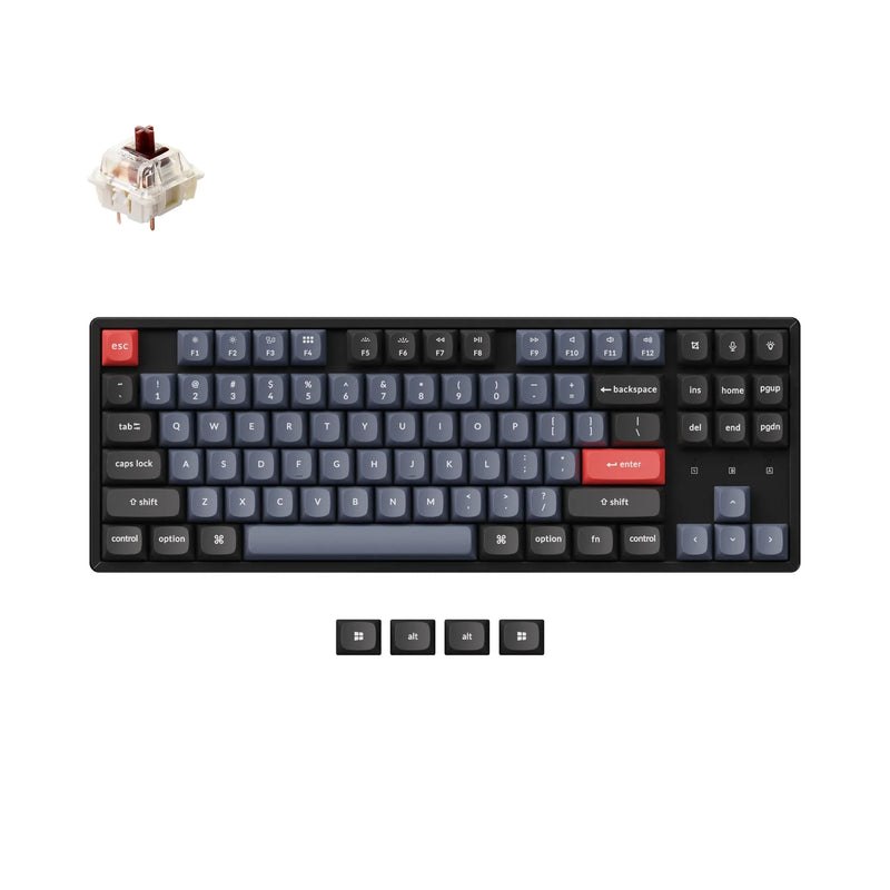 Keychron-K8 Pro teclado mecânico sem fio, totalmente montado, Hot-Swappable, Gateron G Pro Switch, QMK VIA