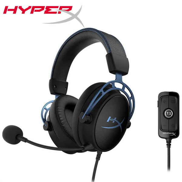 Kingston-HyperX Cloud Alpha S E-Sports Headphone com microfone, fone de ouvido para PC Gaming, Fones de ouvido