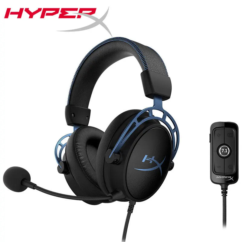 Kingston-HyperX Cloud Alpha S E-Sports Headphone com microfone, fone de ouvido para PC Gaming, Fones de ouvido
