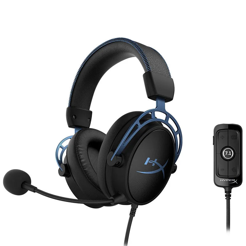 Kingston-HyperX Cloud Alpha S E-Sports Headphone com microfone, fone de ouvido para PC Gaming, Fones de ouvido