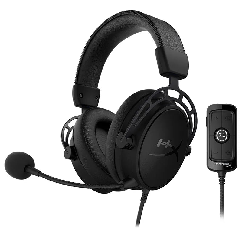 Kingston-HyperX Cloud Alpha S E-Sports Headphone com microfone, fone de ouvido para PC Gaming, Fones de ouvido