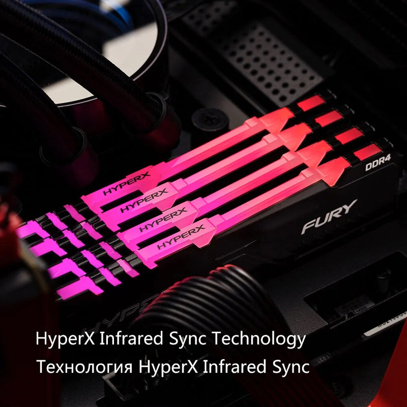 Kingston hyperx fúria ddr4 rgb de memória 2666mhz 3200mhz ddr4 cl15 1.2v dimm 8gb 16gb memoria ram para desktop
