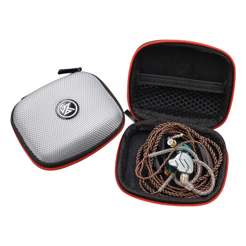 Kz-caixa de fone de ouvido, portátil, bluetooth, para compressão, com zíper, para kz es4 zstx zsr edx zst