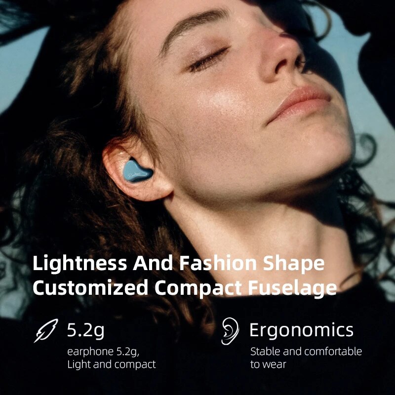 Kz sks tws verdadeiro fone de ouvido sem fio bluetooth-compatível 5.2 fones de ouvido sem fio controle de toque esporte fones de ouvido dj hifi fone de ouvido telefone