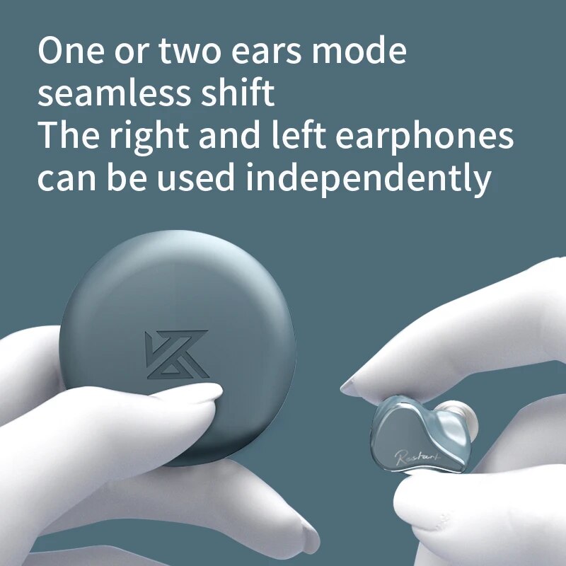 Kz sks tws verdadeiro fone de ouvido sem fio bluetooth-compatível 5.2 fones de ouvido sem fio controle de toque esporte fones de ouvido dj hifi fone de ouvido telefone