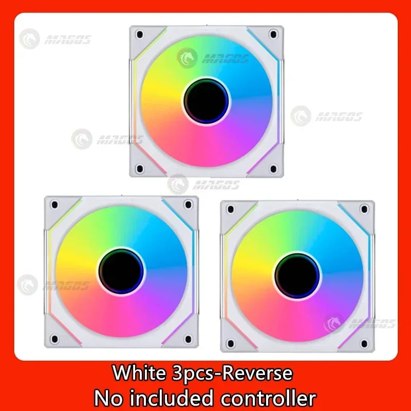 Lâmina reversa/reversa Sl inf 120, ventilador uni, sl-inf, espelho infinito, rgb, 40 leds, l-connect 3
