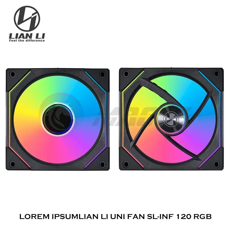 Lâmina reversa/reversa Sl inf 120, ventilador uni, sl-inf, espelho infinito, rgb, 40 leds, l-connect 3
