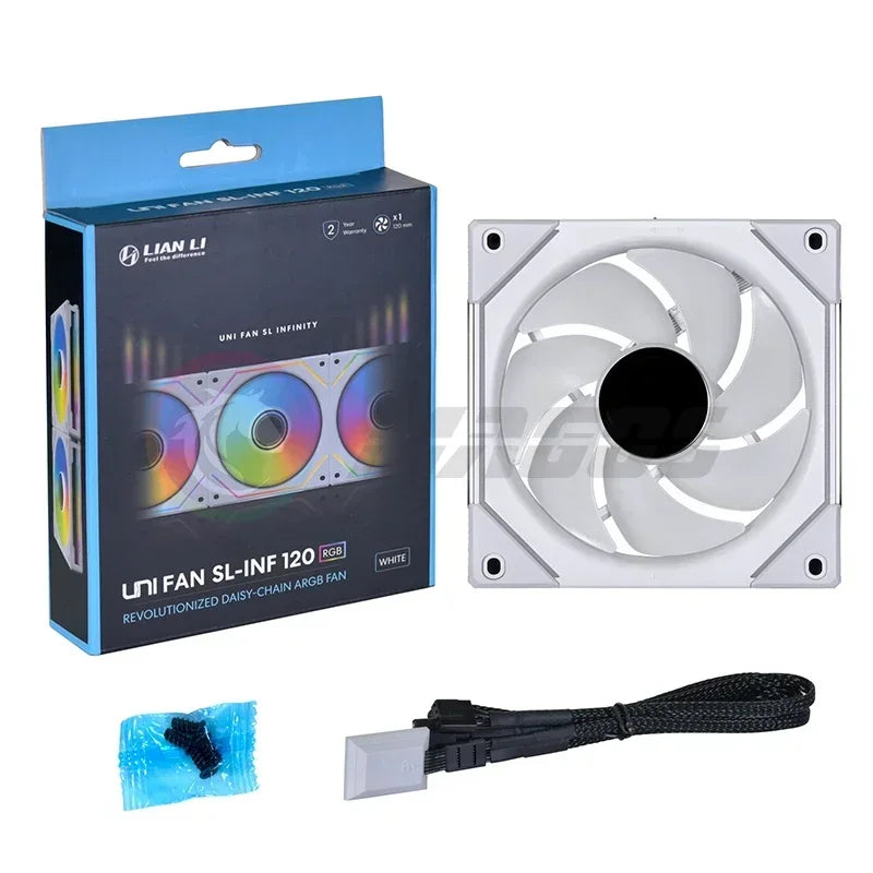 Lâmina reversa/reversa Sl inf 120, ventilador uni, sl-inf, espelho infinito, rgb, 40 leds, l-connect 3