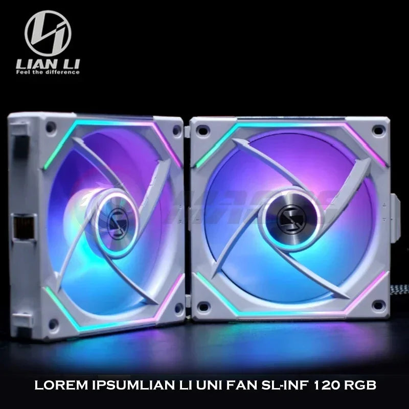 Lâmina reversa/reversa Sl inf 120, ventilador uni, sl-inf, espelho infinito, rgb, 40 leds, l-connect 3