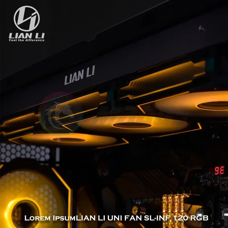 Lâmina reversa/reversa Sl inf 120, ventilador uni, sl-inf, espelho infinito, rgb, 40 leds, l-connect 3