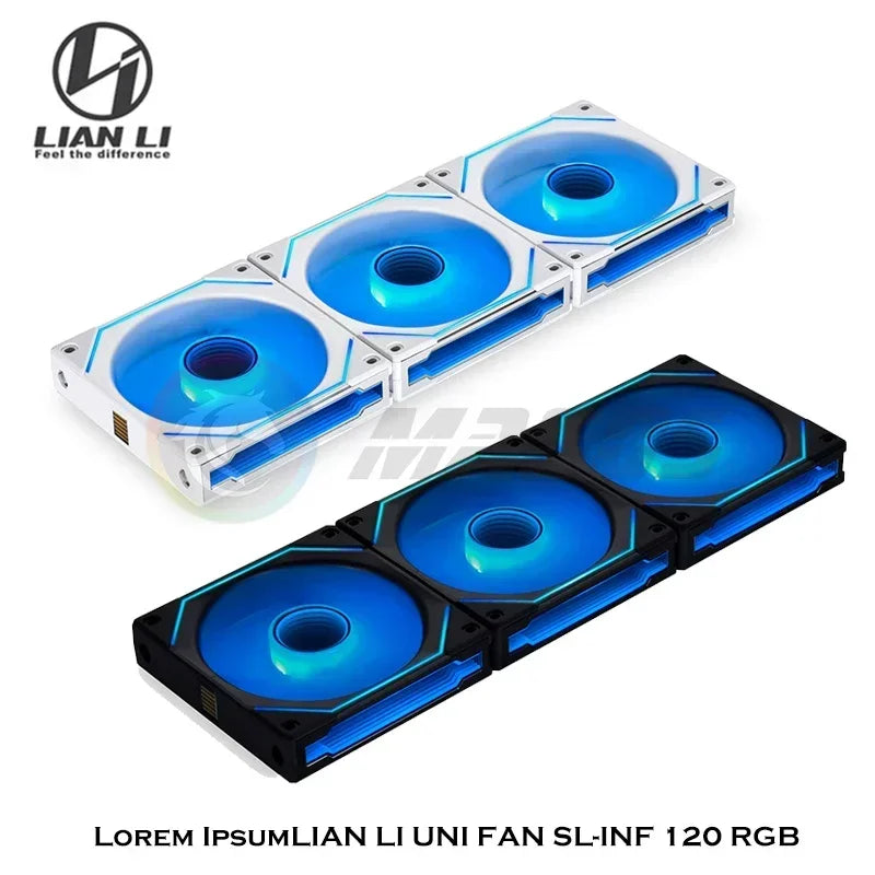 Lâmina reversa/reversa Sl inf 120, ventilador uni, sl-inf, espelho infinito, rgb, 40 leds, l-connect 3