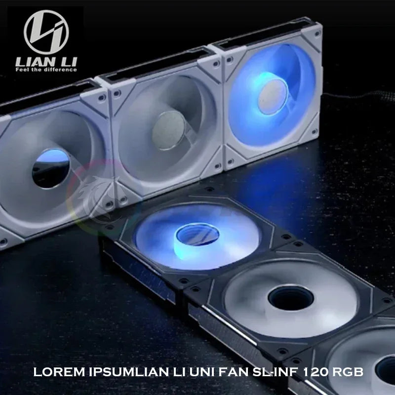Lâmina reversa/reversa Sl inf 120, ventilador uni, sl-inf, espelho infinito, rgb, 40 leds, l-connect 3