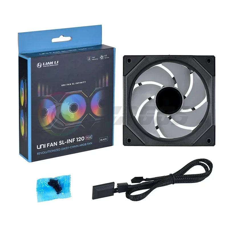 Lâmina reversa/reversa Sl inf 120, ventilador uni, sl-inf, espelho infinito, rgb, 40 leds, l-connect 3