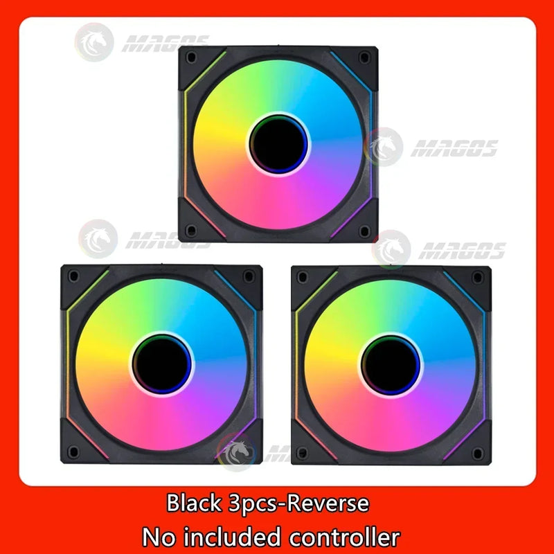 Lâmina reversa/reversa Sl inf 120, ventilador uni, sl-inf, espelho infinito, rgb, 40 leds, l-connect 3