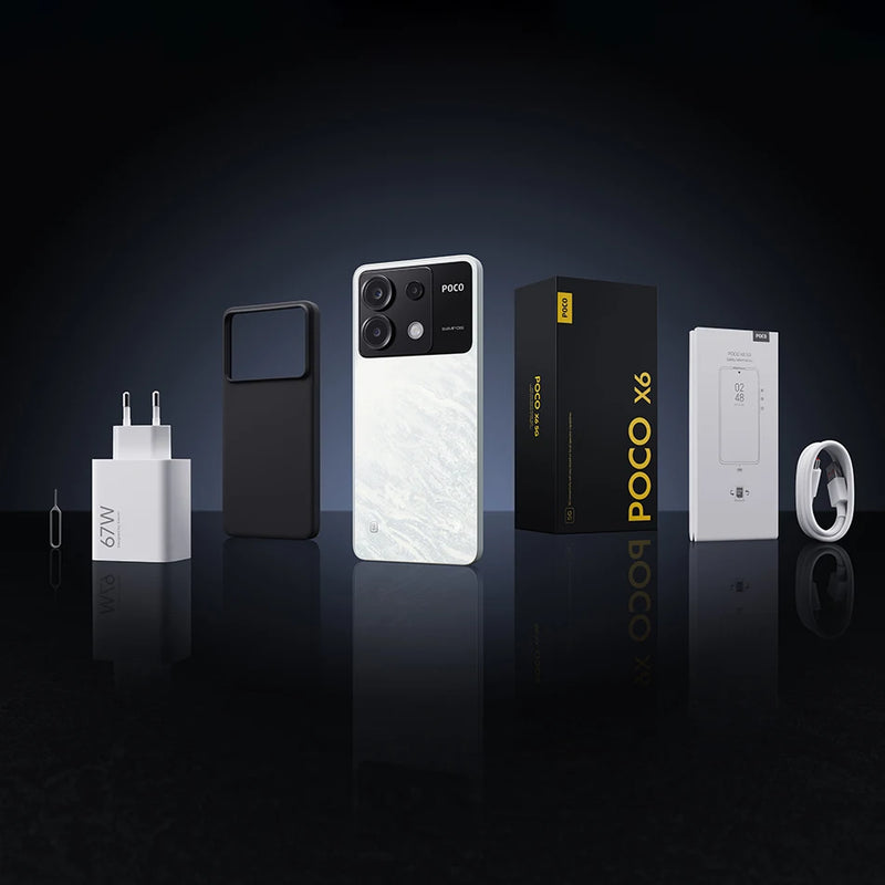 [Lançamento mundial] POCO X6 5G Snapdragon 7s Gen 2 Smartphone 120Hz Flow AMOLED Tela Câmera Tripla de 64 MP com OIS 67W de Carregamento rápido NFC