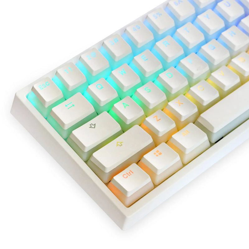 Layout Pudim Keycap RU Double Shot PBT Keycaps apresentam um chaveiro translúcido russo GOODGAO estilo de camada dupla