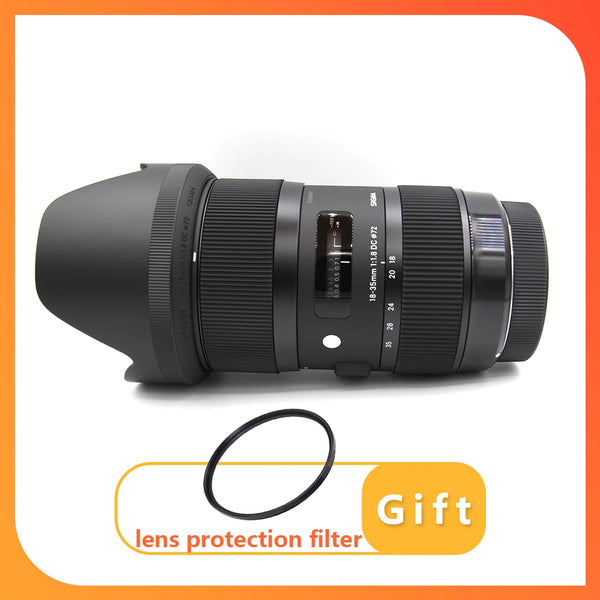 Lente Sigma-Art para montagem Canon, zoom grande angular, formato APS-C, F1.8 DC HSM, 18-35mm, montagem Nikon, 18-35mm