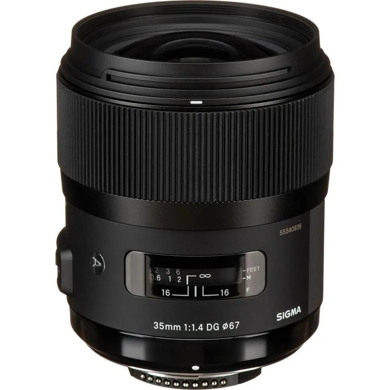 Lente de câmera DSLR sem espelho Sigma para Canon, padrão Full Frame, F1.4 Art, DG HSM, usada para Nikon Z50, 35mm, F1.4, usado