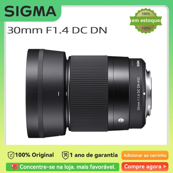 Lente de câmera sem espelho grande angular Sigma-contemporânea, F1.4 DC DN, Sony ZVE10 Canon EFM Fujifilm XF Nikon Z Z30 Z50 30 1 4, 30mm