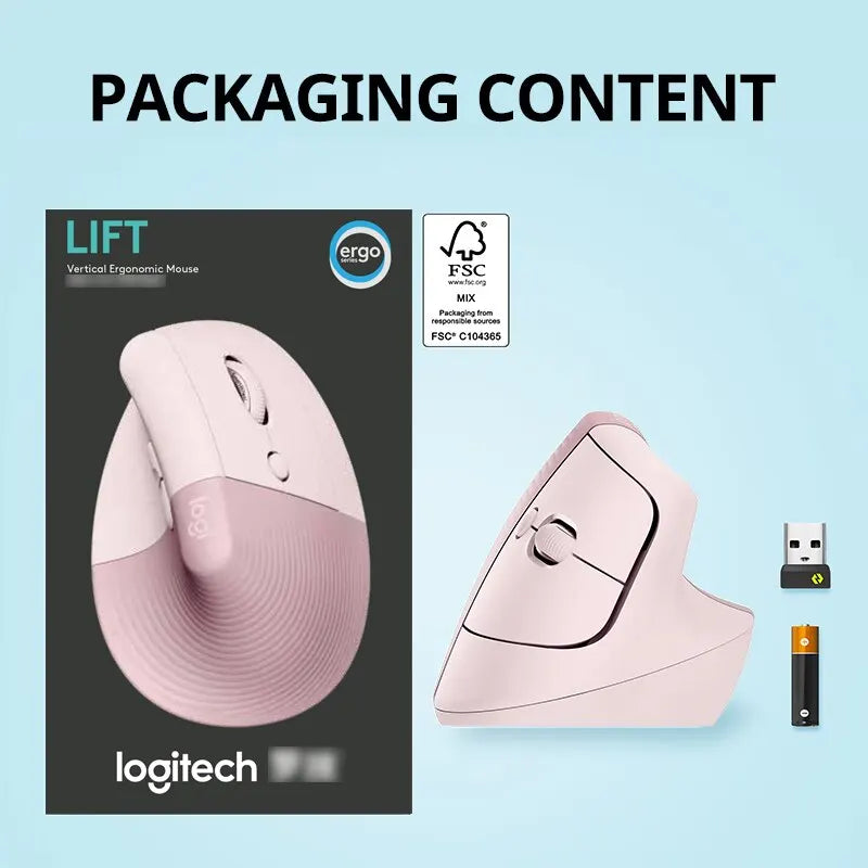 Levante o rato vertical ergonômico Mouse silencioso sem fio Bluetooth Logitech