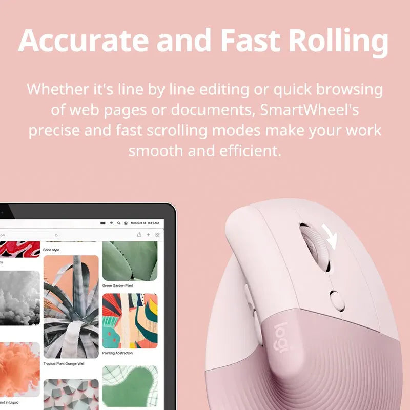 Levante o rato vertical ergonômico Mouse silencioso sem fio Bluetooth Logitech