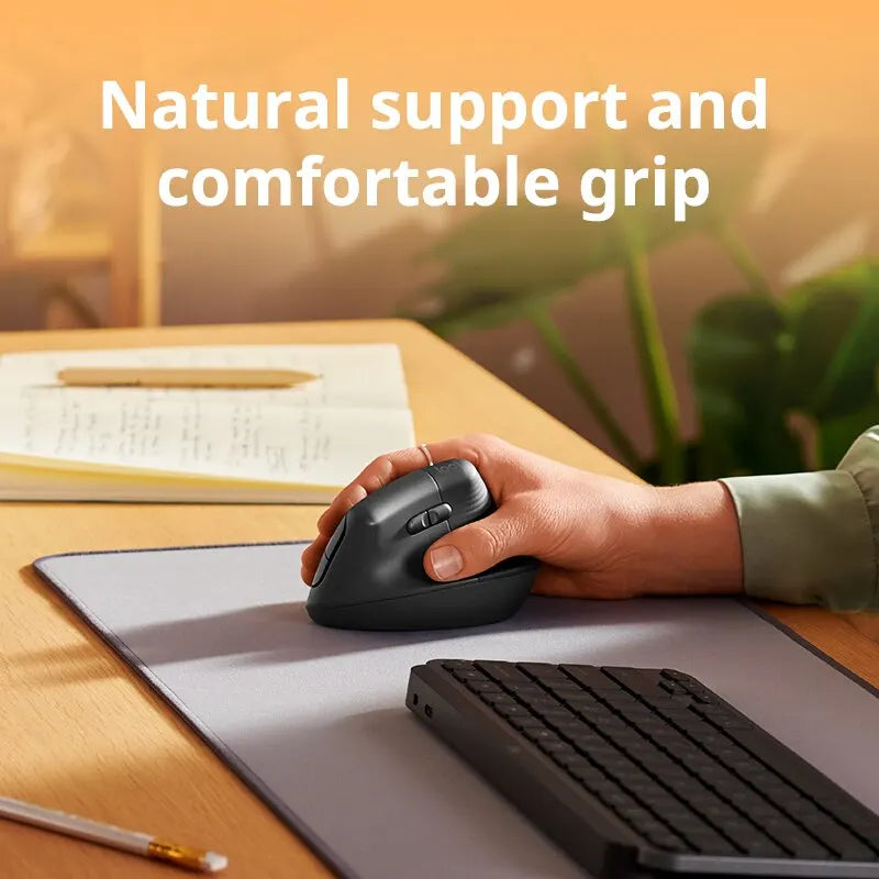 Levante o rato vertical ergonômico Mouse silencioso sem fio Bluetooth Logitech